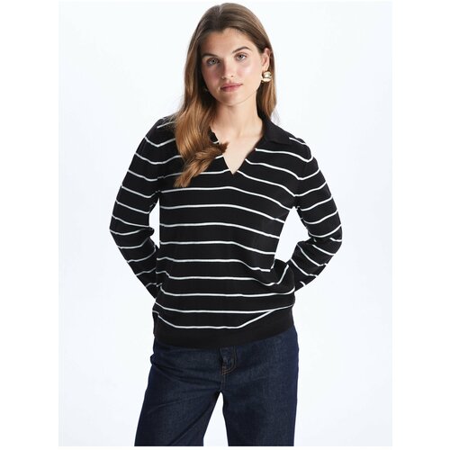 LC Waikiki Polo Neck Striped Long Sleeve Women's Knitwear Sweater Cene