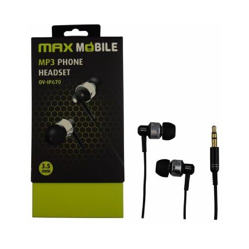 Max Mobile MP3 OV-IP670 BLK crne slušalice Slike