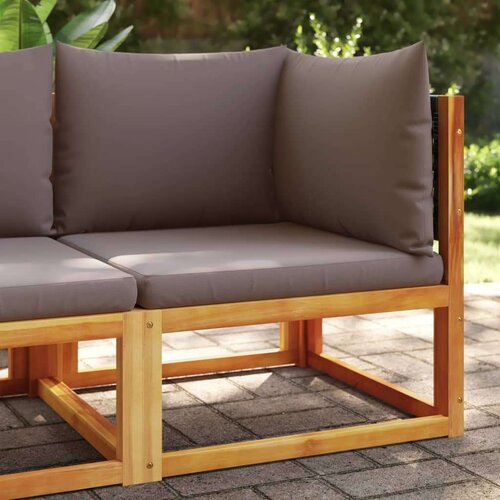  Kutna vrtna sofa s jastucima od masivnog drva bagrema Slike