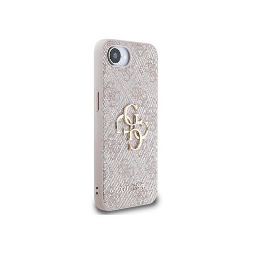 Guess GUHCPSE44GMGPI silikonski ovitek za iPhone 16e - roza z zlatim logom Slike