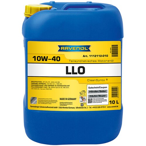 RAVENOL Motorno ulje LLO 10W-40, 10 l Cene