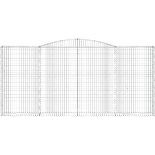  Lučne gabionske ko&amp;scaron;are 2 kom 400x30x180/200cm pocinčano željezo Slike