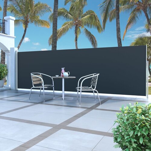 vidaXL Uvlačiva bočna tenda 160 x 500 cm crna Cijene