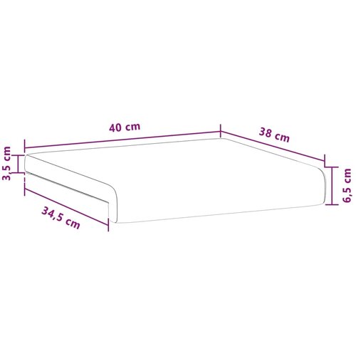  Jastučić za klupu 2 kom. Umjetna koža Crna Dubina 35 cm - Crna 2 Cijene