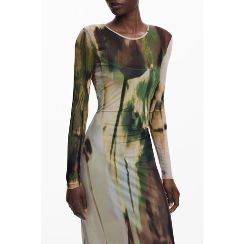 Desigual WOMEN&amp;amp;#39;S LONG DRESS GREEN Slike