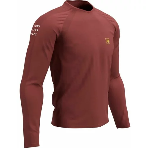 Compressport TRAINING TSHIRT LS Muška majica za trening dugih rukava, crvena, veličina