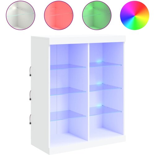 Maison Chic Komoda - Predalnik z LED lučkami bela 81x37x100 cm, (21717525) Cene