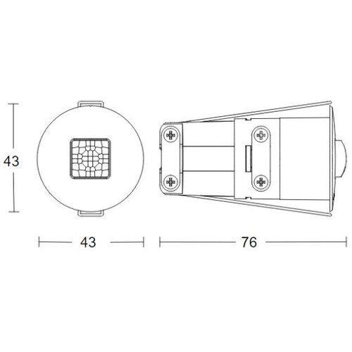 Steinel 068646 - ir detektor prisustva quattro micro, domet 6 m, knx, IP65, okrugli, crne boje Slike