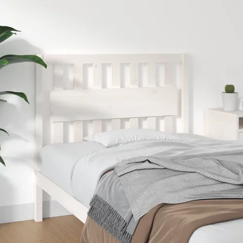  Uzglavlje za krevet bijelo 105,5x4x100 cm od masivne borovine