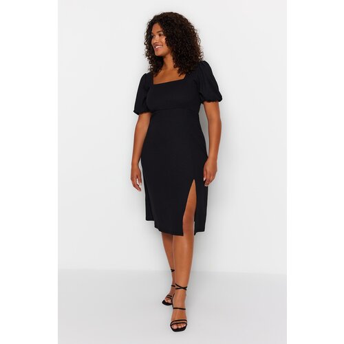 Trendyol Curve Plus Size Dress - Black - A-line Cijene