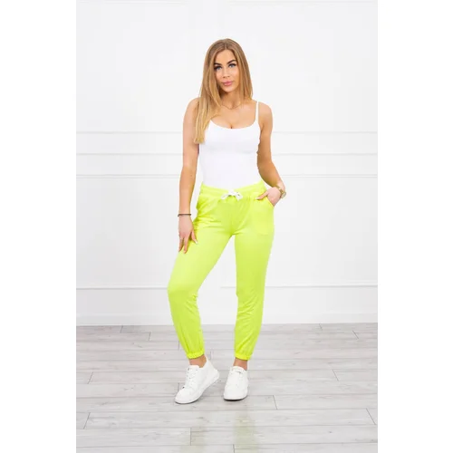 Kesi Yellow neon cotton trousers