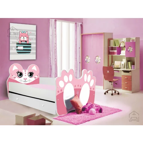 ADRK Furniture Otroška postelja Medvedek s predalom - 70x140 cm