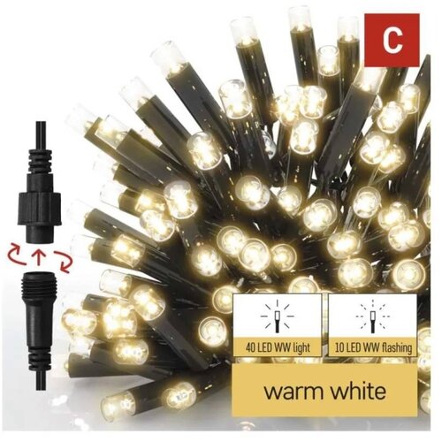  LED spoljna girlanda 50xLED/3x0,4m IP44 topla bela Slike