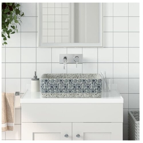 VidaXL Nadgradni Lavabo - Umivaonik sivo-plavi 46 x 35 5 x 13 cm keramički Slike