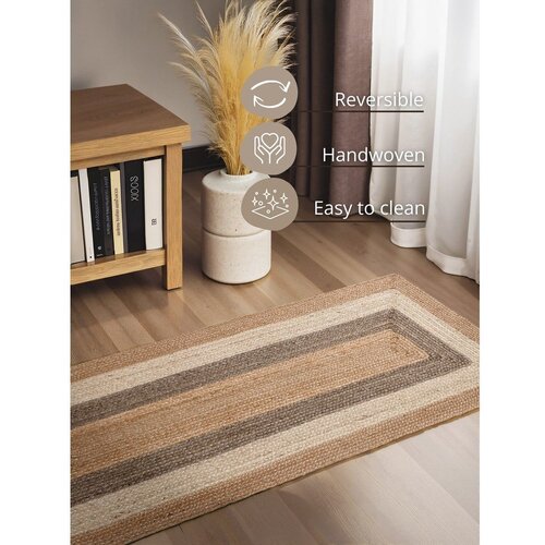Hanse Home Obojestranski/ročno tkan tekač iz jute 80x200 cm Juno &amp;ndash; Slike