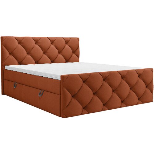 CARRYHOME POSTELJA Z VZMETNICO 160 cm x 200 cm , tekstil opečnato rjava Cene