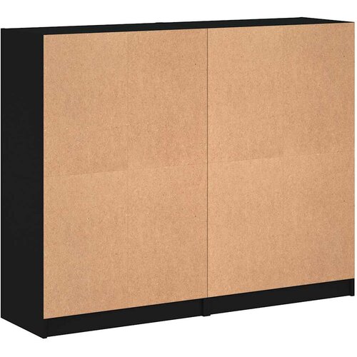  Regal za knjige s vratima crni 136x37x109 cm konstruirano drvo Slike