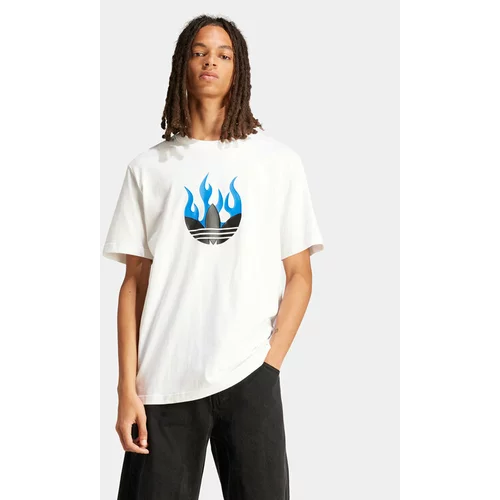Adidas Majica Flames Logo IS2944 Bela Loose Fit