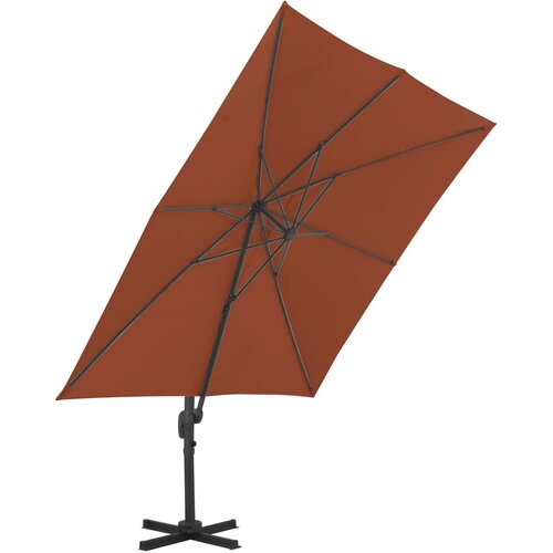  Konzolni vrtni suncobran s aluminijskom &amp;scaron;ipkom terakota 400x300 cm Slike