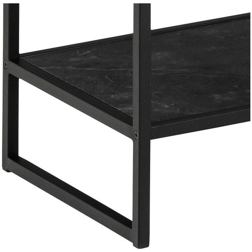 Actona Črn regal v kamnitem dekorju 85x185 cm Strington &amp;ndash; Slike