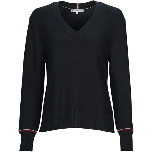 Tommy Hilfiger Puloverji GLOBAL STP V-NK SWEATER pisana