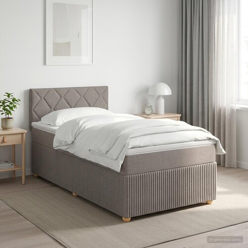  Boxspring krevet s madracem Sivosmeđa 80 x 200 cm Tkanina Cene