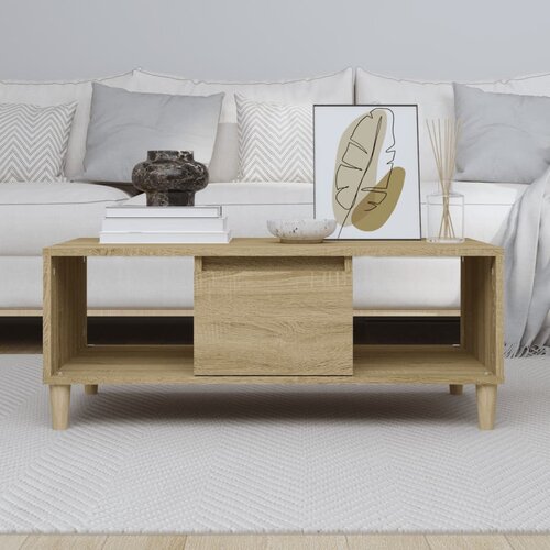  Stolić za kavu boja hrasta 90x50x36,5 cm konstruirano drvo Slike
