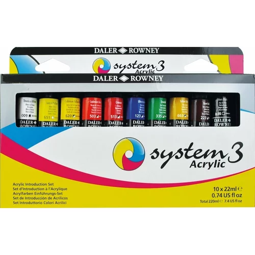 DALER ROWNEY System3 Komplet akrilnih barv Introduction Set 10 x 22 ml