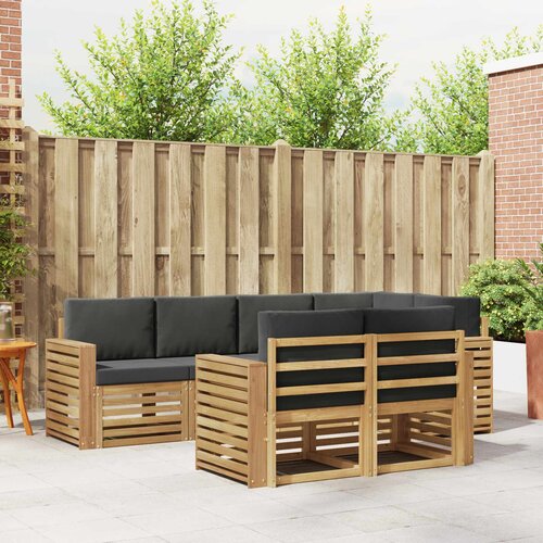  Set vanjskih sofa 7 pcs Bijela i antracit 251 x 132,5 x 73 cm Cene