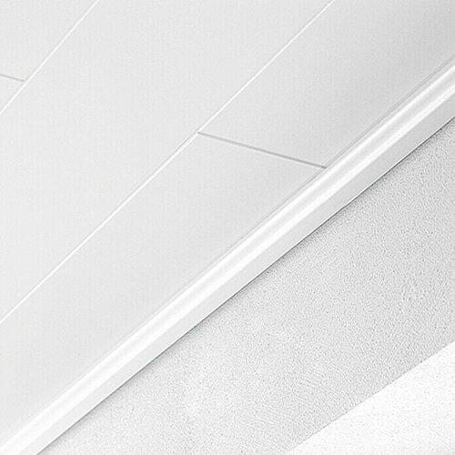 LOGOCLIC Zaključna letvica Uni - bela (Do x Š x V: 260 cm x 36 mm x 16 mm, MDF) Cene