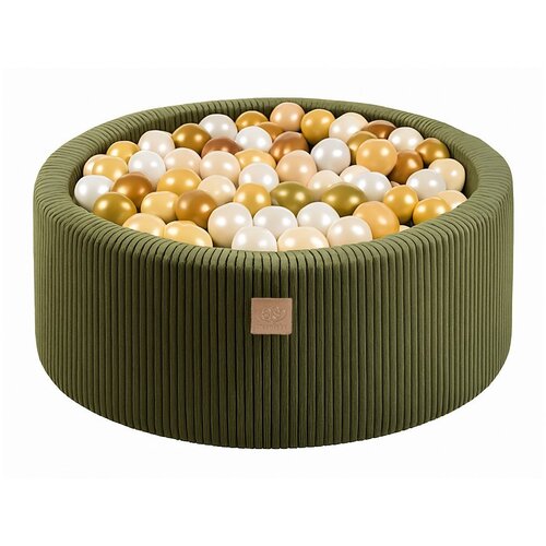 MeowBaby Bazen s kaki korduroj lopticama 90x90x30 cm Montessori - Cijene