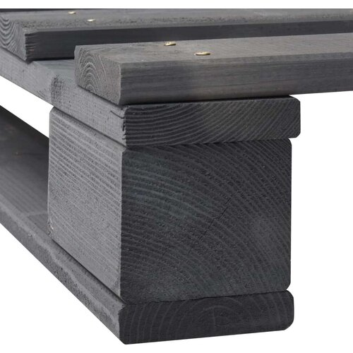  Za krevet od paleta od masivne borovine sivi 200 x 200 cm Slike