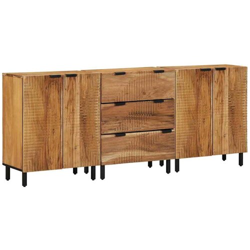 VidaXL Stranska omara 3 pcs Rjava 60 x 33 x 75 cm Trden akacijev les, (5000043822) Slike