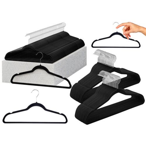  Set of Velvet Hangers Black 10 Pcs. Cijene