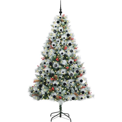  Umjetno božićno drvce S LED lampica Zelena i bijela 210 cm Slike