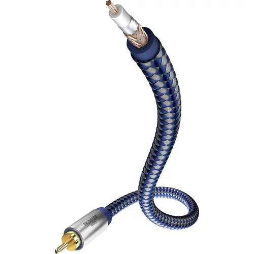 Inakustik 00408021 cinch avdio priključni kabel [1x moški cinch konektor - 1x moški cinch konektor] 2.00 m modra\, siva pozlačeni konektorji, (20431867)