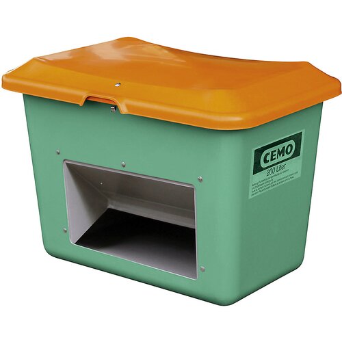Cemo Posoda za posipni material iz umetne mase s steklenimi vlakni, prostornina 200 l, z odprtino za odvzemanje, zelen zaboj Cene