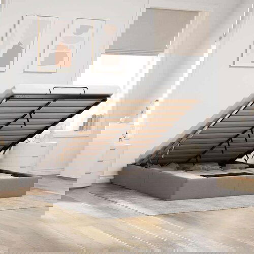 vidaXL Otomanski okvir kreveta bez madraca smeđesivi 140x190cm tkanine Cijene