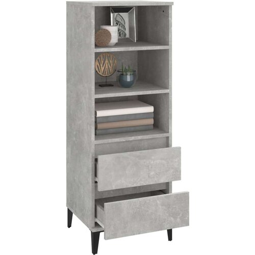  Visoka komoda boja betona 40 x 36 x 110 cm konstruirano drvo Slike