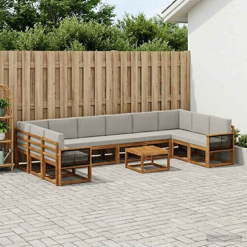  Set vanjskih sofa 11 kom. Prirodna i svjetlosiva Cijene