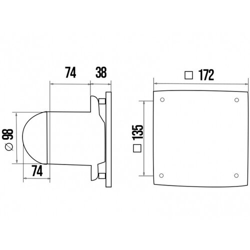ERA VENTILATOR F100 QUADRO 4C Cene