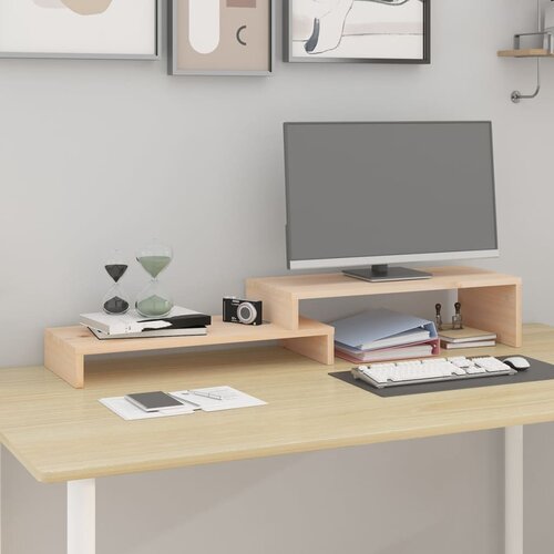  Stalak za monitor (52 - 101) x 22 x 14 cm od masivne borovine Cene
