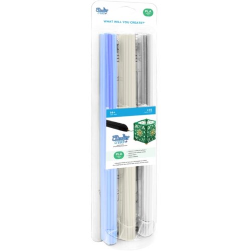 3Doodler CREATE FILAMENT PLA 3 COLORS PL-CLEAR-75 Polimliječna kiselina (PLA) Fluorescentno plava, Prozirno, Bijelo 2 g Cene