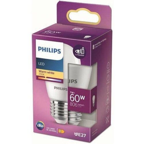 Philips led sijalica 7W(60W) P48 E27 ww fr nd 1PF/10, 17938 Cene