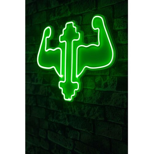 Wallity Dekorativna plastična LED rasveta Gym Dumbbells WorkOut Green Cene