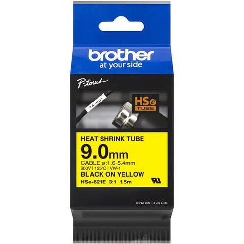 Brother rumen/crn trak 9mm termo skrcljiv BRHSE621E Slike