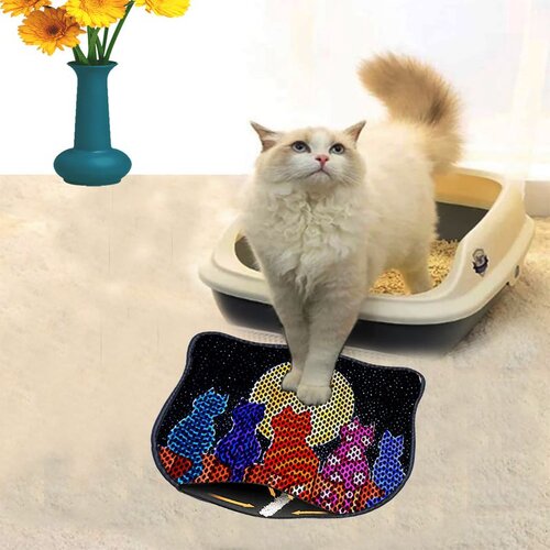 WALLXPERT Kdkafa0119 multicolor cat litter mat Cene