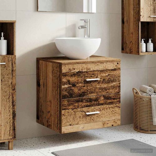  Umivaonik s policom Staro drvo 49,5 x 41 x 64,5 cm Cijene