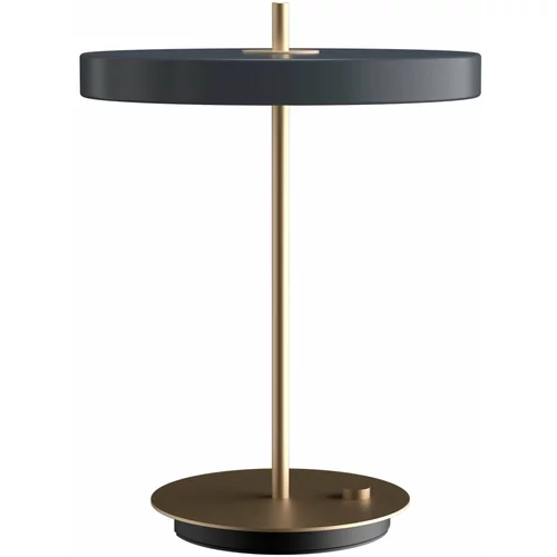 UMAGE Antracitno siva LED stolna lampa s mogućnosti zatamnjivanja s metalnim sjenilom (visina 41,5 cm) Asteria Table –