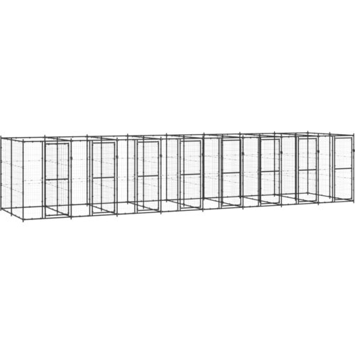 VidaXL vanjski kavez za pse čelični 19,36 m&amp;sup2; Slike